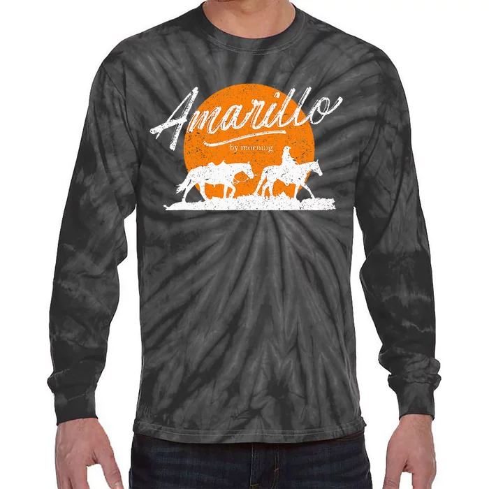 Amarillo By Morning Country Music Western Tie-Dye Long Sleeve Shirt