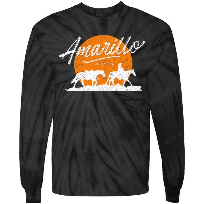 Amarillo By Morning Country Music Western Tie-Dye Long Sleeve Shirt