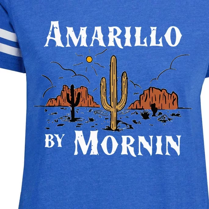 Amarillo By Morning Country Music Western Enza Ladies Jersey Football T-Shirt