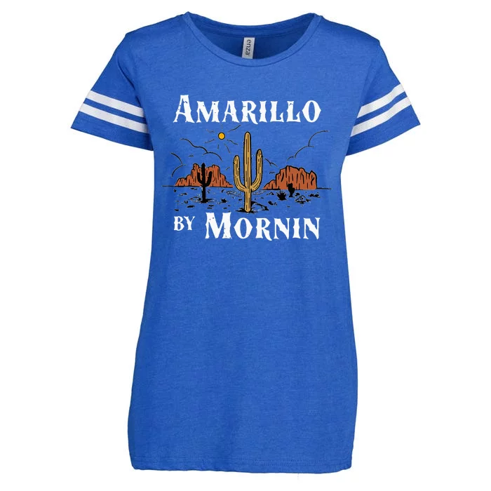 Amarillo By Morning Country Music Western Enza Ladies Jersey Football T-Shirt