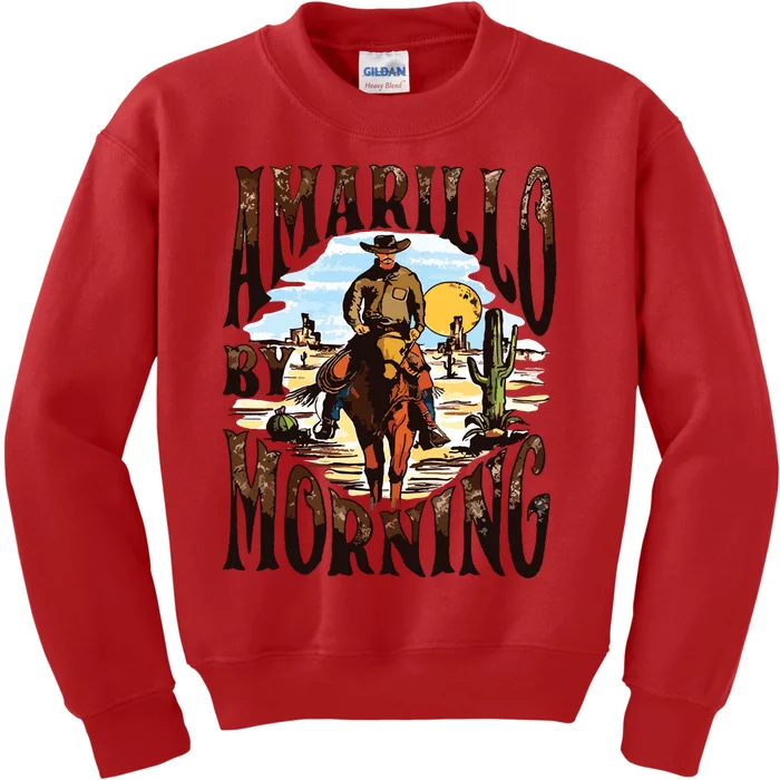 Amarillo By Morning Country Music Kids Sweatshirt