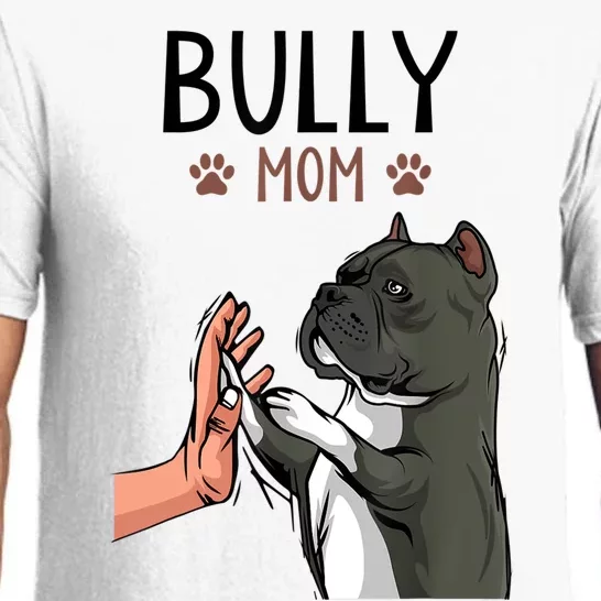 American Bully Mom Cute Dog Mama Funny Women TShirt Pajama Set