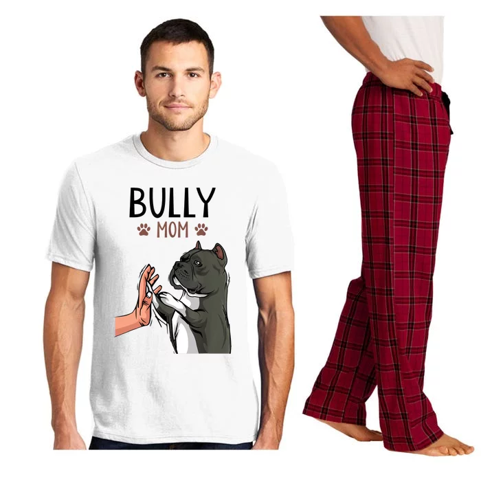 American Bully Mom Cute Dog Mama Funny Women TShirt Pajama Set