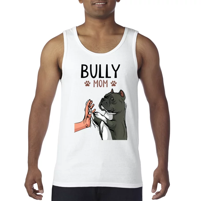 American Bully Mom Cute Dog Mama Funny Women TShirt Tank Top