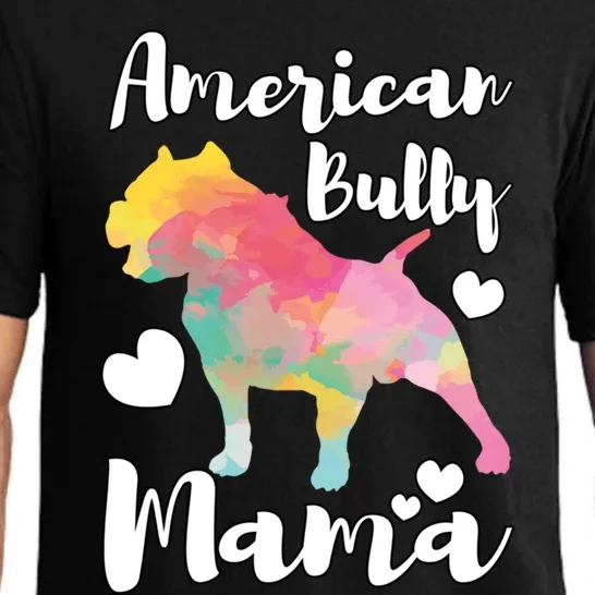 American Bully Mama Bulldog Owner Mom Gift Pajama Set