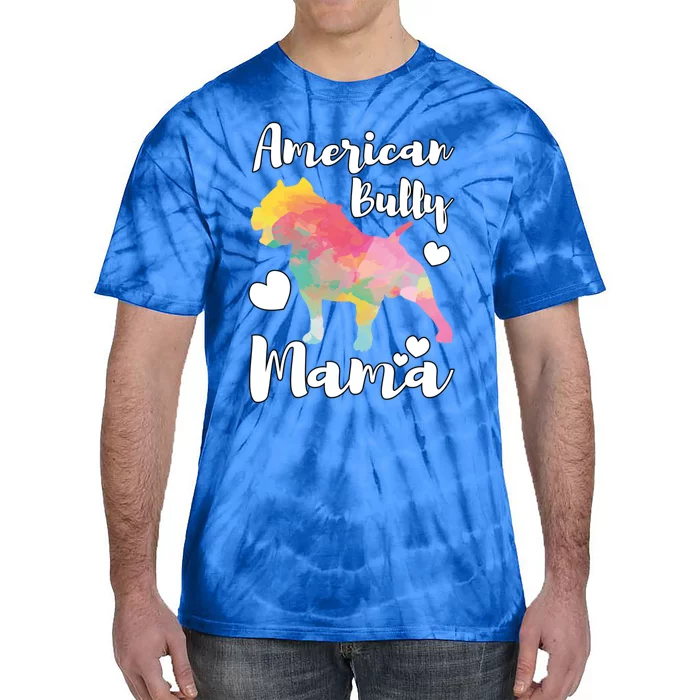 American Bully Mama Bulldog Owner Mom Gift Tie-Dye T-Shirt