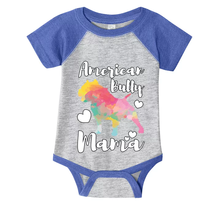 American Bully Mama Bulldog Owner Mom Gift Infant Baby Jersey Bodysuit