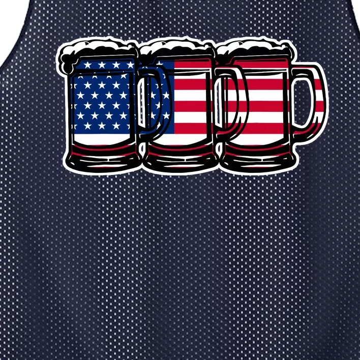 America Beer Mugs Mesh Reversible Basketball Jersey Tank