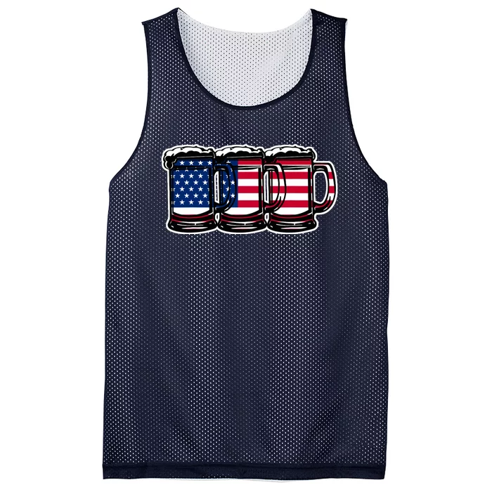 America Beer Mugs Mesh Reversible Basketball Jersey Tank