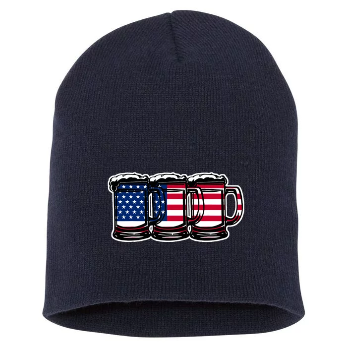 America Beer Mugs Short Acrylic Beanie