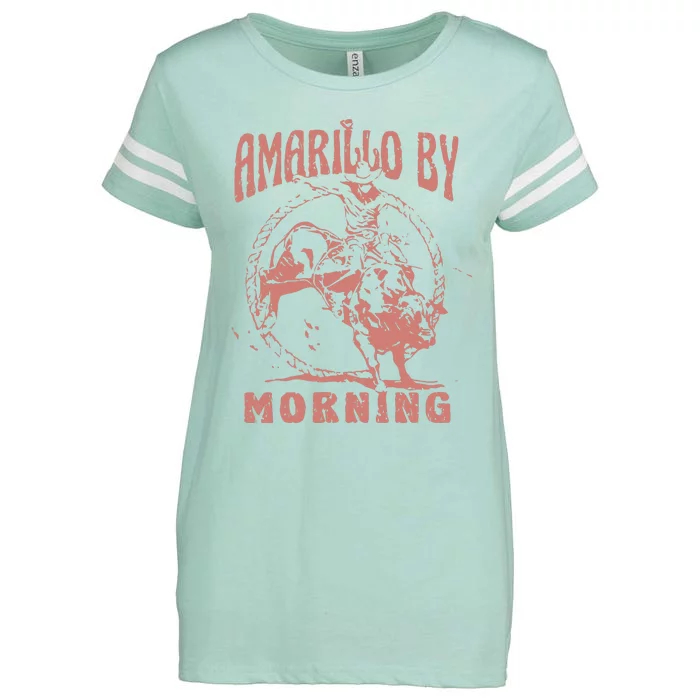 Amarillo By Morning Vintage Style Country Music Enza Ladies Jersey Football T-Shirt