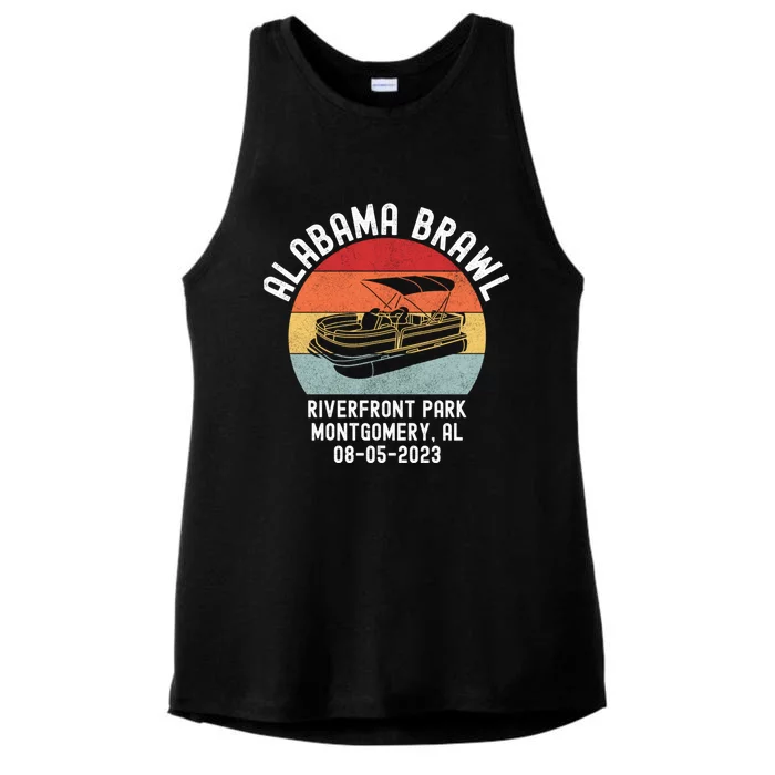 Alabama Brawl Montgomery Riverfront Brawl Alabama Boat Fight Ladies Tri-Blend Wicking Tank