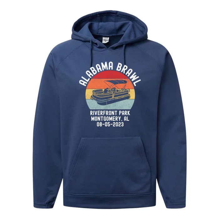 Alabama Brawl Montgomery Riverfront Brawl Alabama Boat Fight Performance Fleece Hoodie