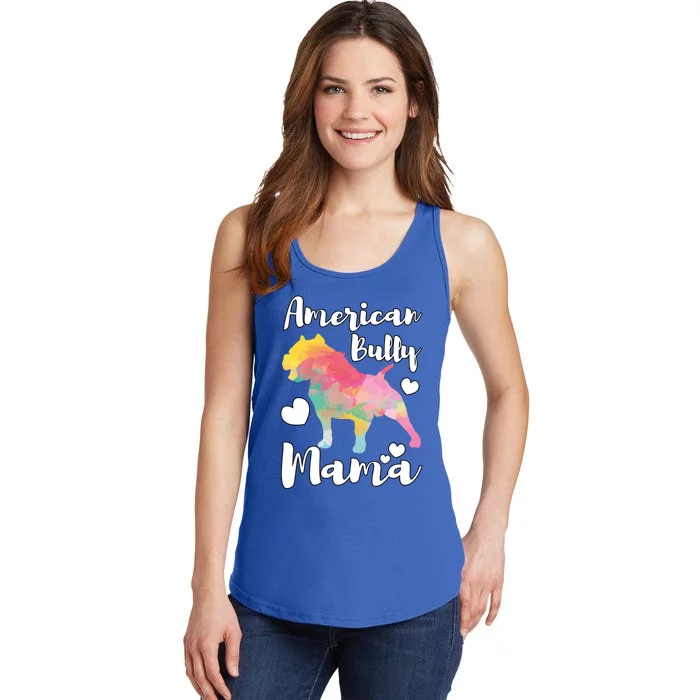 American Bully Mama Bulldog Owner Mom Cool Gift Ladies Essential Tank