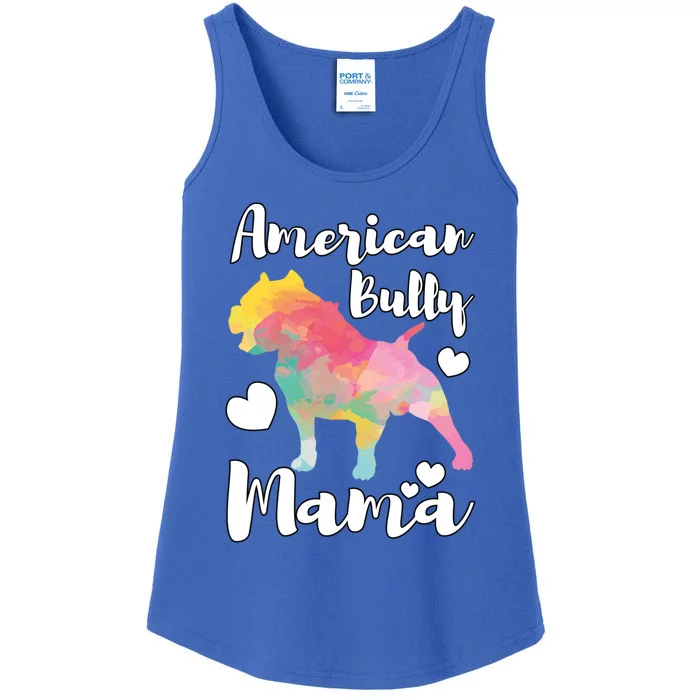 American Bully Mama Bulldog Owner Mom Cool Gift Ladies Essential Tank