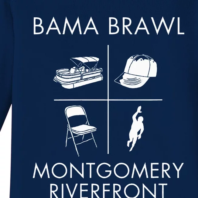 Alabama Brawl Montgomery Riverfront Brawl VNeck Baby Long Sleeve Bodysuit