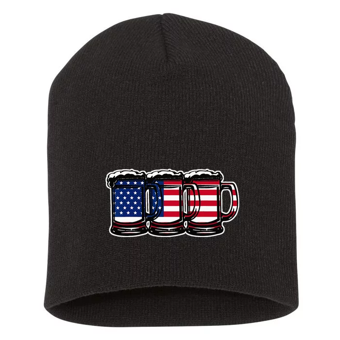 America Beer Mugs Short Acrylic Beanie