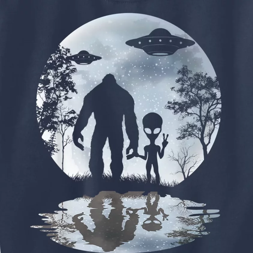 Alien Bigfoot Moon Sasquatch UFO Extraterrestrial Men Women Kids Sweatshirt