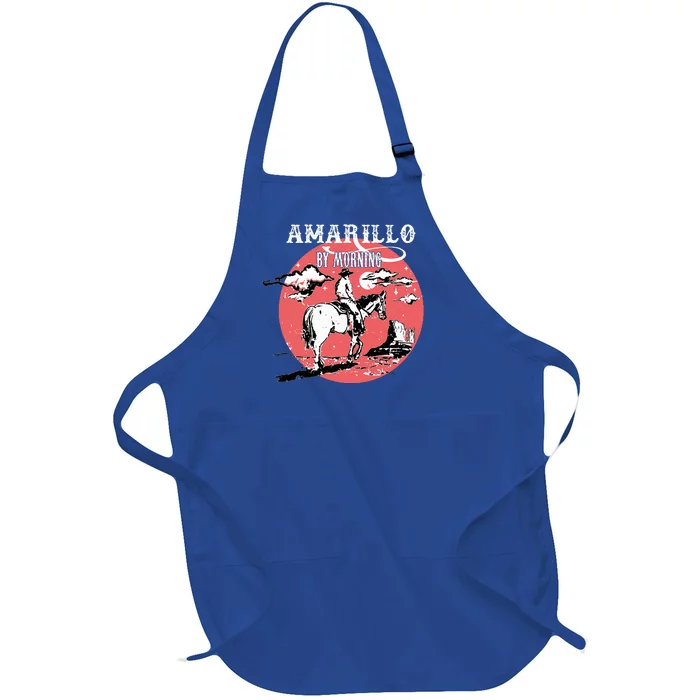 Amarillo By Morning Country Music Western Full-Length Apron With Pocket