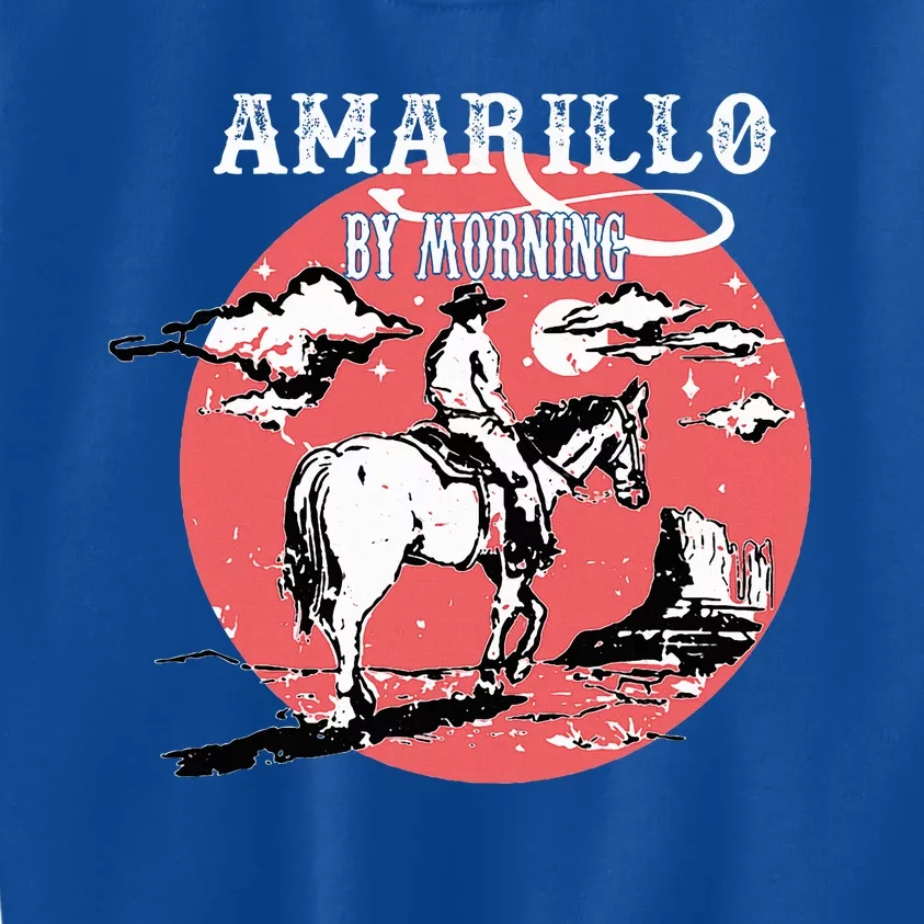 Amarillo By Morning Country Music Western Kids Sweatshirt