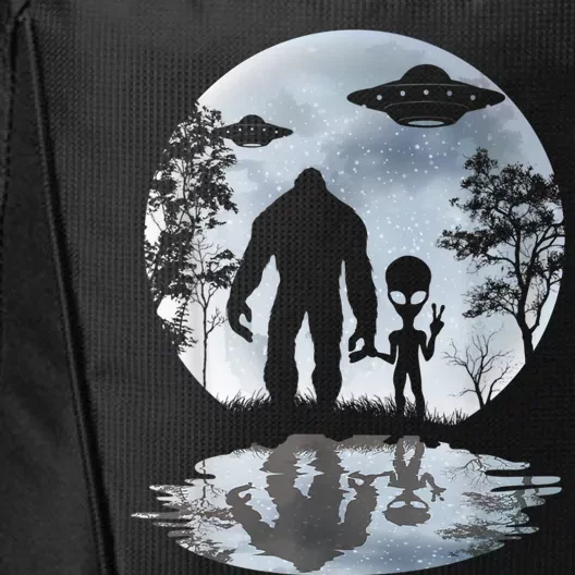 Alien Bigfoot Moon Sasquatch UFO Extraterrestrial Men Women City Backpack