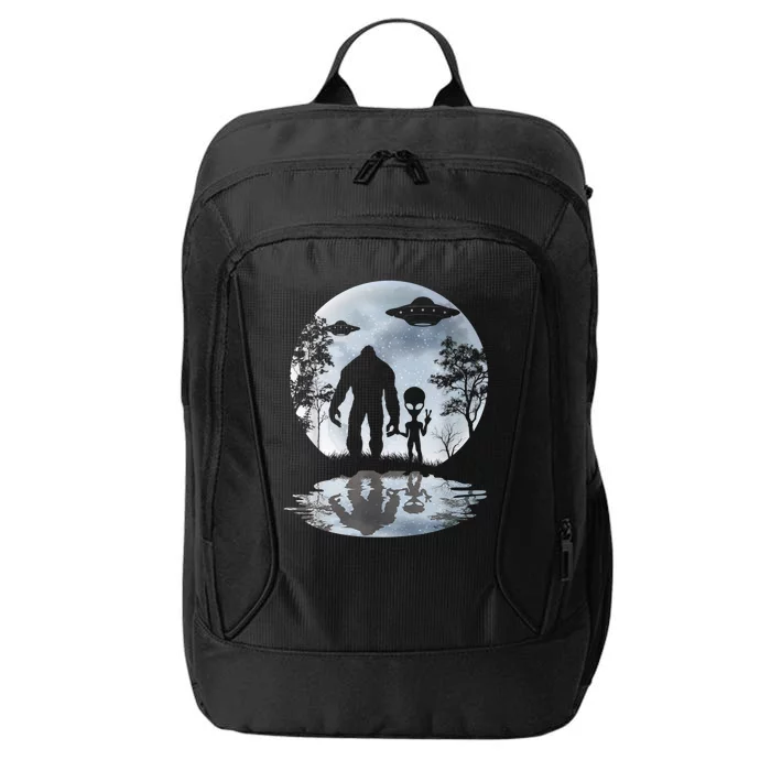 Alien Bigfoot Moon Sasquatch UFO Extraterrestrial Men Women City Backpack