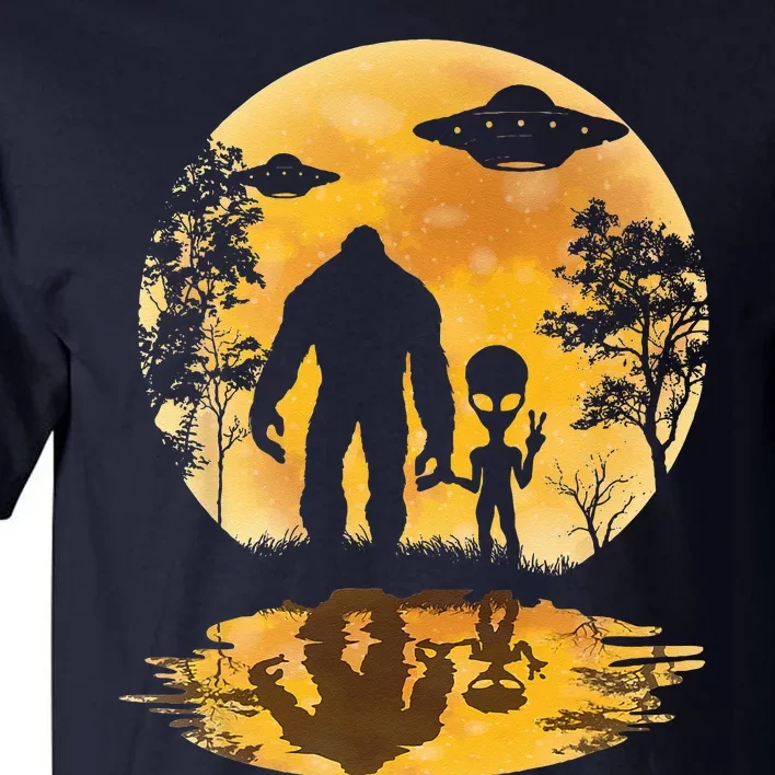 Alien Bigfoot Moon Sasquatch UFO Extraterrestria Tall T-Shirt