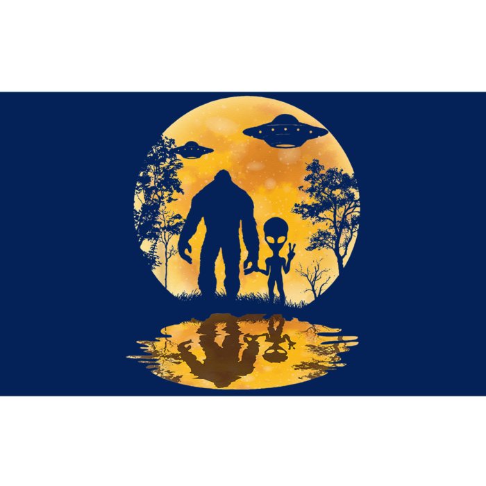 Alien Bigfoot Moon Sasquatch UFO Extraterrestria Bumper Sticker