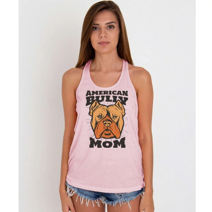 American Bully Mom Women's Knotted Racerback Tank