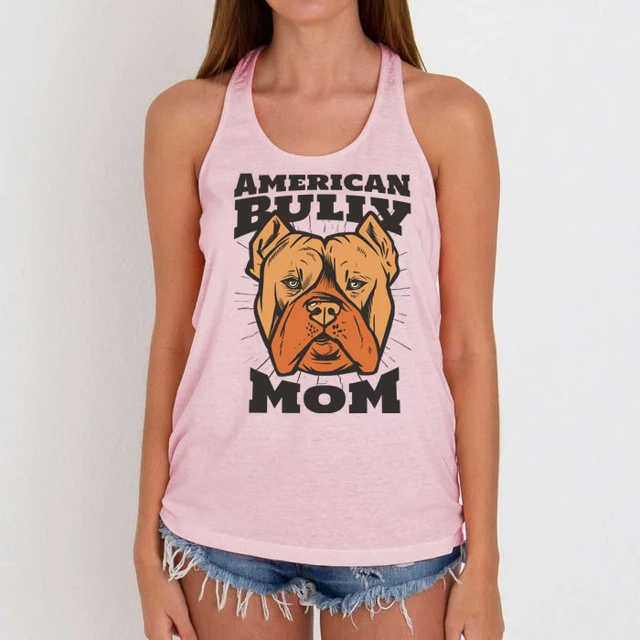 American Bully Mom Women's Knotted Racerback Tank