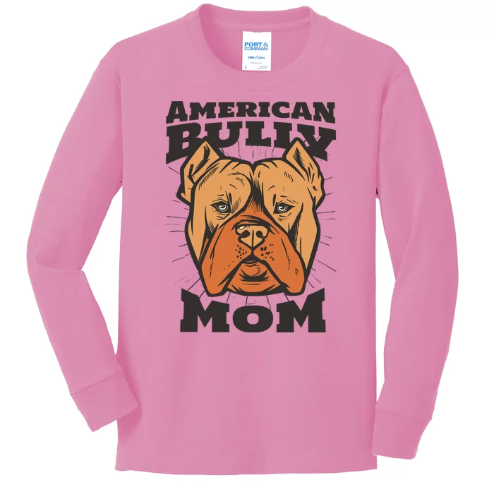 American Bully Mom Kids Long Sleeve Shirt