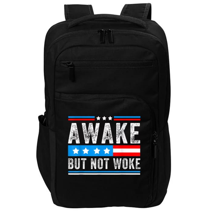 Awake But Not Woke Patriots American Flag Impact Tech Backpack