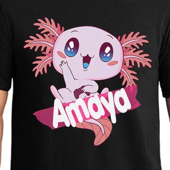 AMAYA Beautiful  name with adorable AXOLOTL Pajama Set