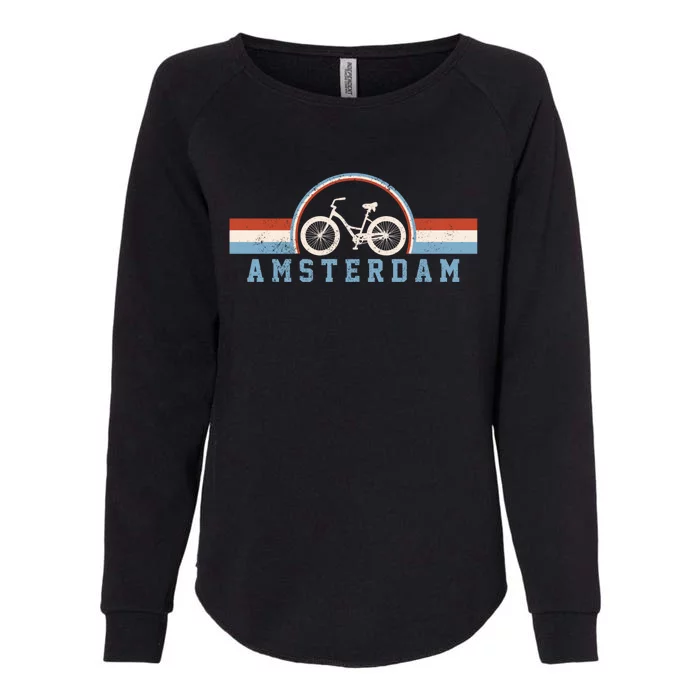 Amsterdam Bicycle Netherlands Holland Dutch Bike Vintage Gift Womens California Wash Sweatshirt