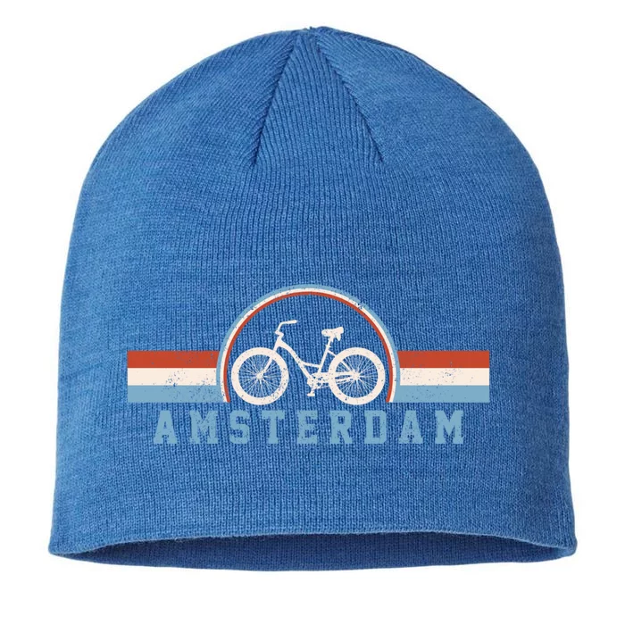 Amsterdam Bicycle Netherlands Holland Dutch Bike Vintage Gift 8 1/2in Sustainable Knit Beanie