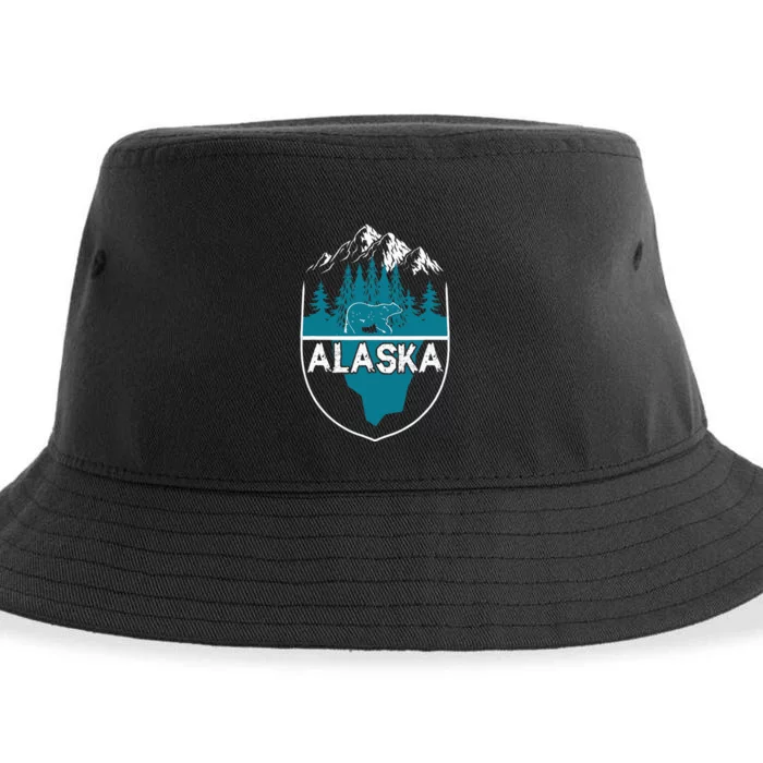 Alaska Bear Nature Alaskan Mountains Sustainable Bucket Hat