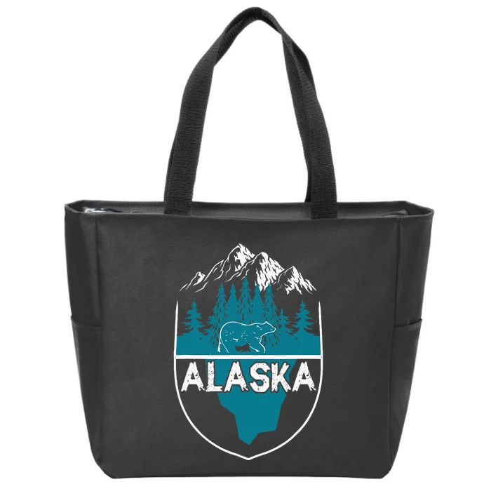 Alaska Bear Nature Alaskan Mountains Zip Tote Bag