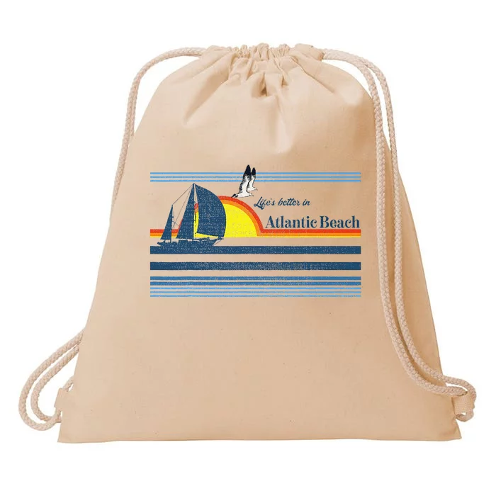 Atlantic Beach Nc North Carolina Gift Beach Drawstring Bag