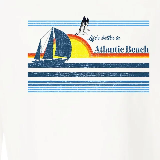 Atlantic Beach Nc North Carolina Gift Beach Cropped Pullover Crew