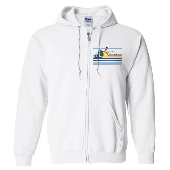 Atlantic Beach Nc North Carolina Gift Beach Full Zip Hoodie