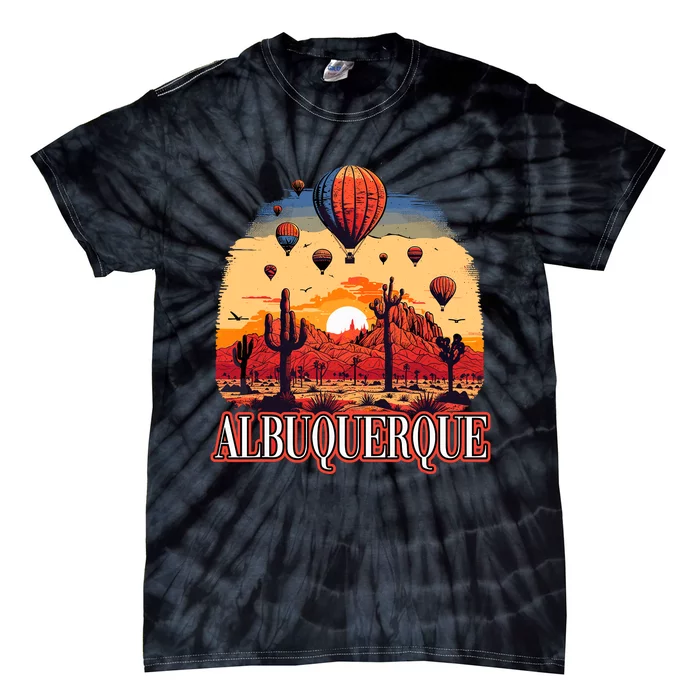 Albuquerque Balloon New Mexico Hot Air Balloon Tie-Dye T-Shirt