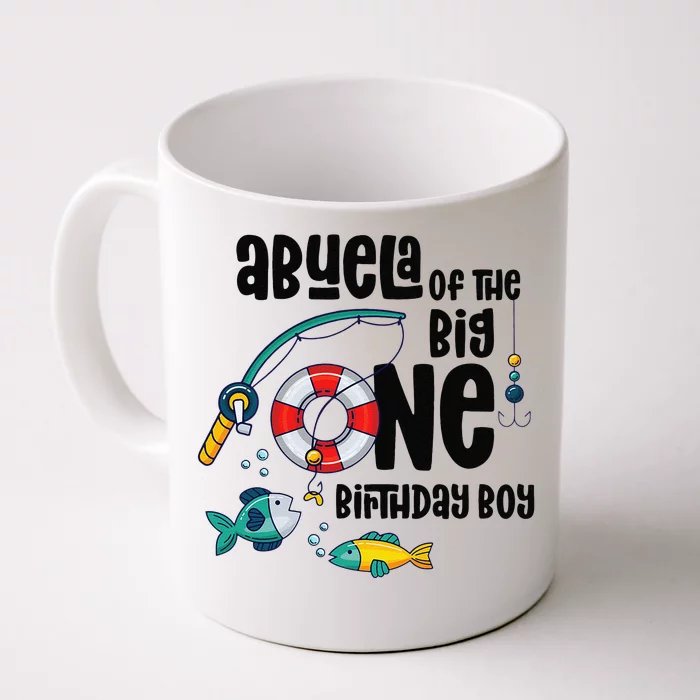 Abuela Big One 1YearOld Fishing Birthday Front & Back Coffee Mug