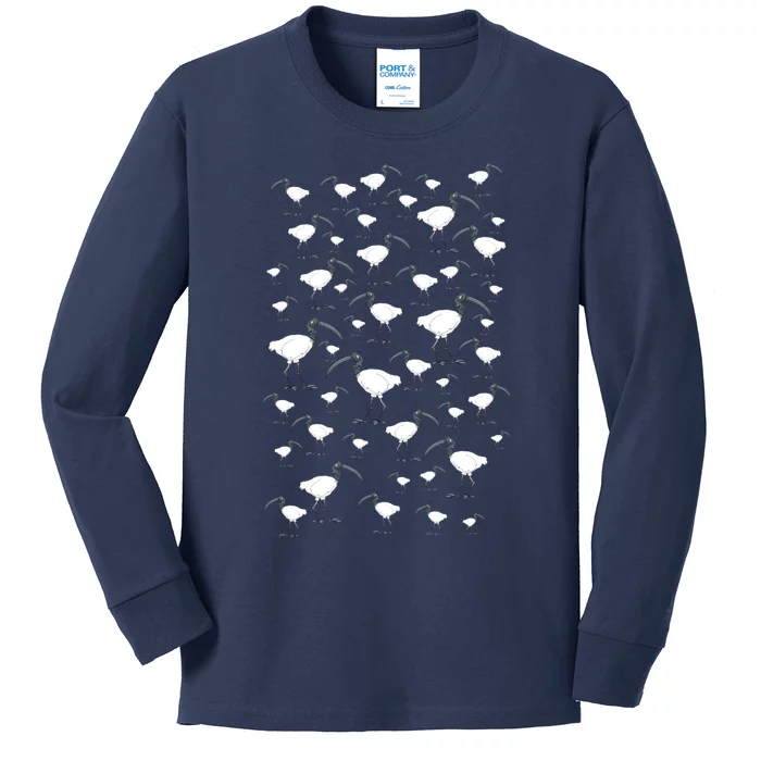 A Binfull Of Ibises Kids Long Sleeve Shirt