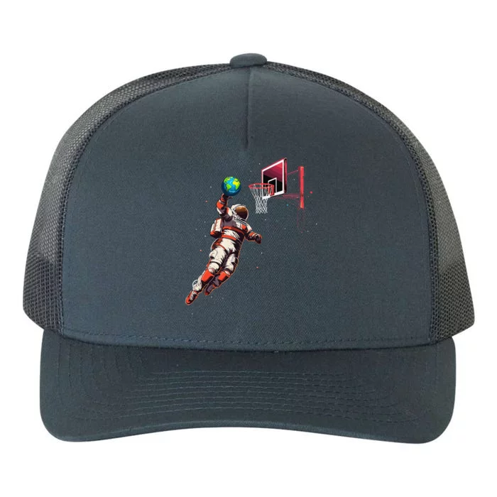 Astronaut Basketball Outer Space Gifts Space Yupoong Adult 5-Panel Trucker Hat