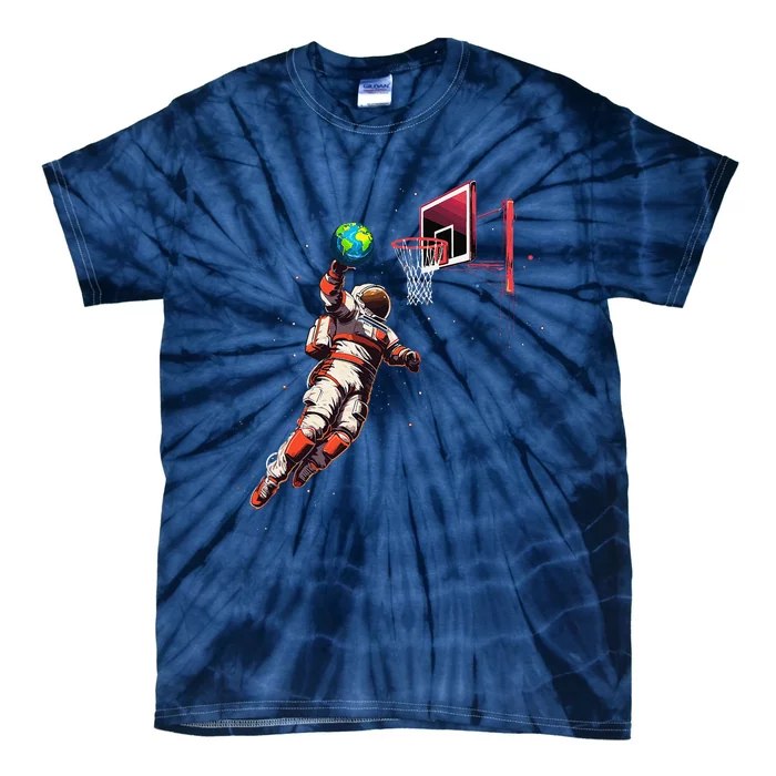 Astronaut Basketball Outer Space Gifts Space Tie-Dye T-Shirt