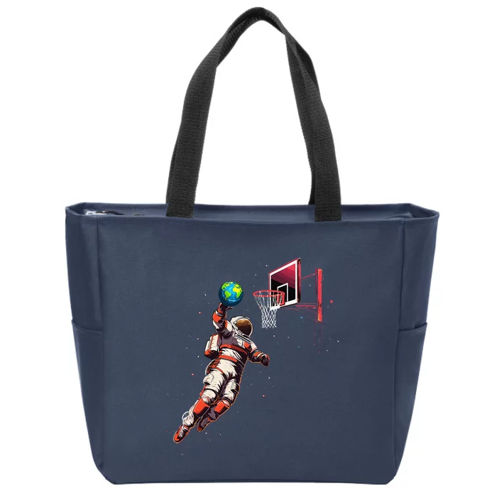 Astronaut Basketball Outer Space Gifts Space Zip Tote Bag