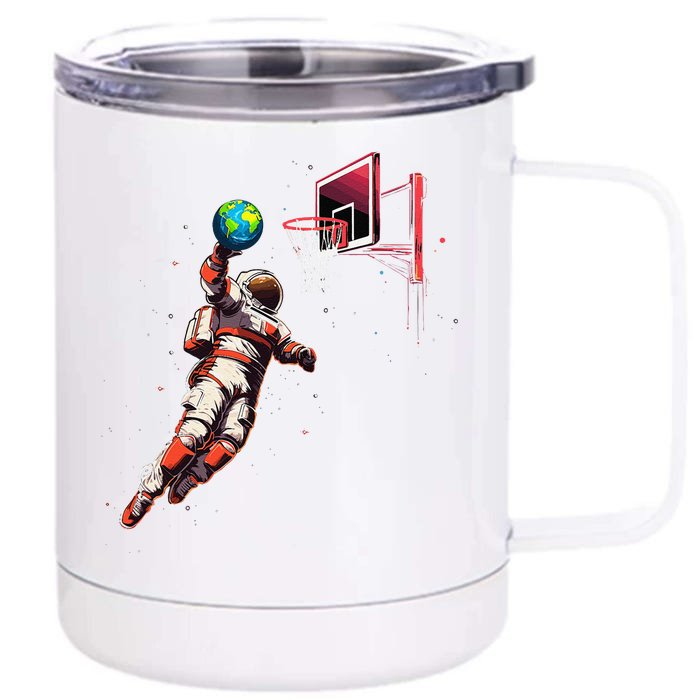 Astronaut Basketball Outer Space Gifts Space Front & Back 12oz Stainless Steel Tumbler Cup