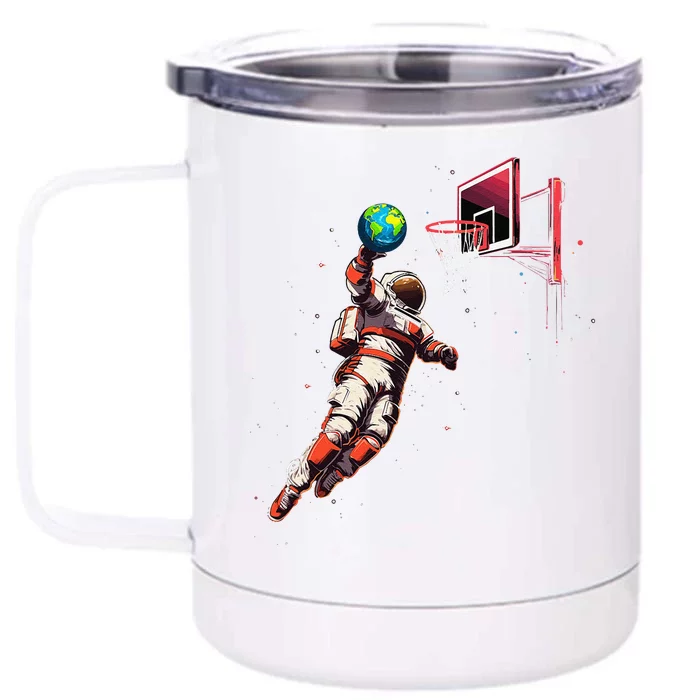 Astronaut Basketball Outer Space Gifts Space Front & Back 12oz Stainless Steel Tumbler Cup