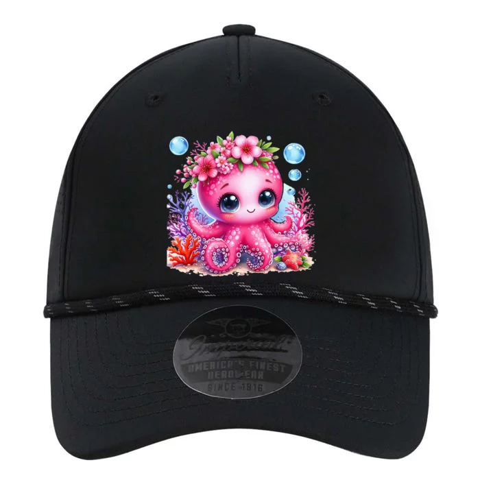 Adorable Baby Octopus Underwater Flower Coral Fish Ocean Sea Performance The Dyno Cap