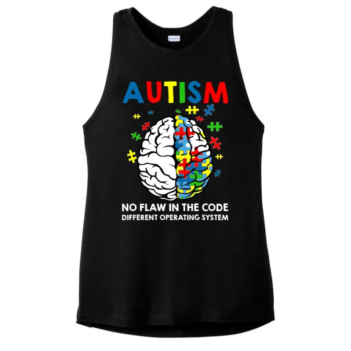 Autism Brain Operating System Ladies Tri-Blend Wicking Tank